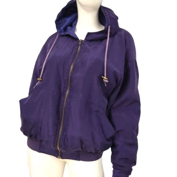 Style New York Silk Hooded Jacket size Medium - Picture 3 of 6
